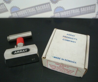 ARRAY 101N-12 SS Hard Seat Needle Valve NPT 1/2'' FEMALE 10,000 PSI @ 200° (NEW)