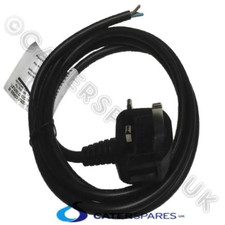 13A UK PLUG BLACK MAINS POWER LEAD APPLIANCE SUPPLY CABLE FOR TOASTER OVEN ETC