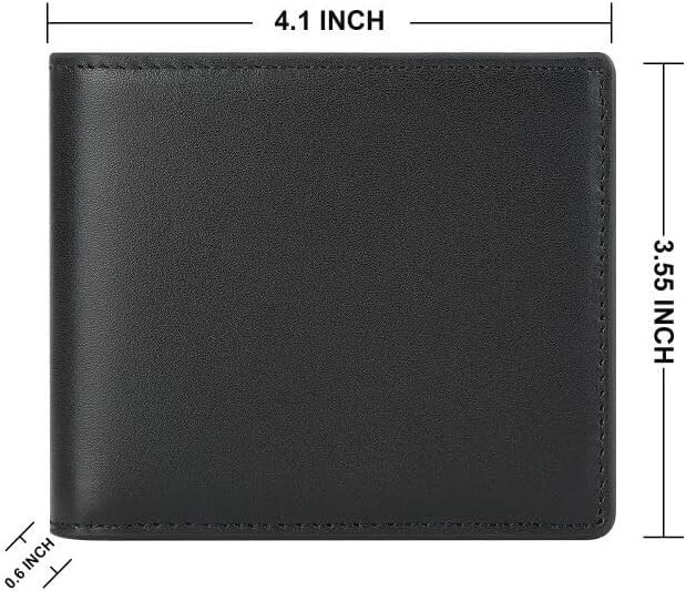 Genuine Leather Wallet for Men RFID Blocking Bifold Stylish Leather