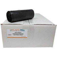 Bolsas de basura de 20-30 galones, alta densidad: negras, 8 micras, 30x37, 500 bolsas.