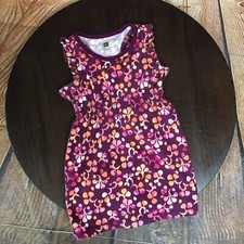 Tea 18-24 Months Dress Large Baby Girl Floral Burgundy Sleeveless