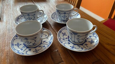 DDR Vintage Jäger Eisenberg - 4Tassen inkl. Unterteller