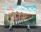 WW1 Era Postcard Inspection At Camp Dix NJ