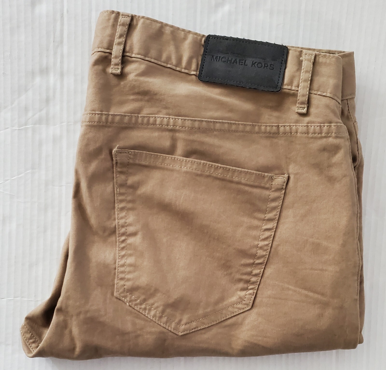 Michael Kors Men's Parker Slim Fit Stretch Tan Pants Size 36 x 30 eBay