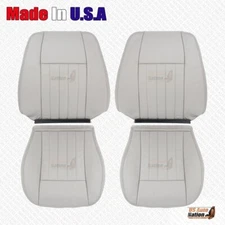 2005-2007 Fits Jeep Liberty Genuine Leather Front Seat Covers Light Graystone