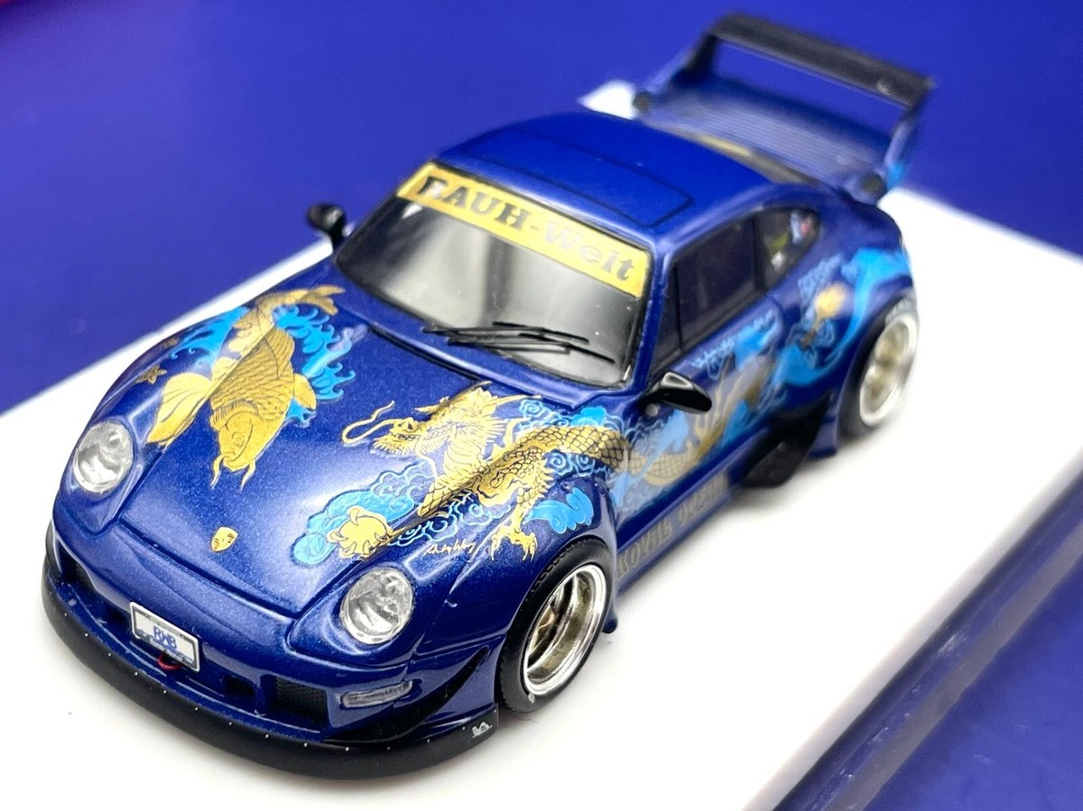 SUPER RARE* FuelMe 1:64 Scale Porsche 993 RWB ROYAL OCEAN Wide