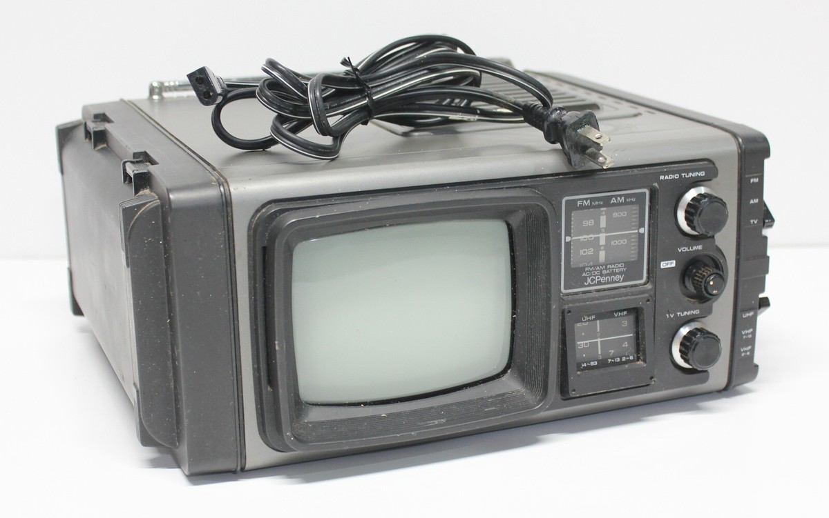 Vintage JC Penney TV / Radio/ Cassette Recorder AC / DC Battery