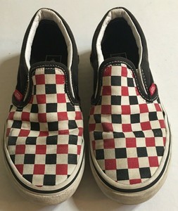 red & black checkered vans