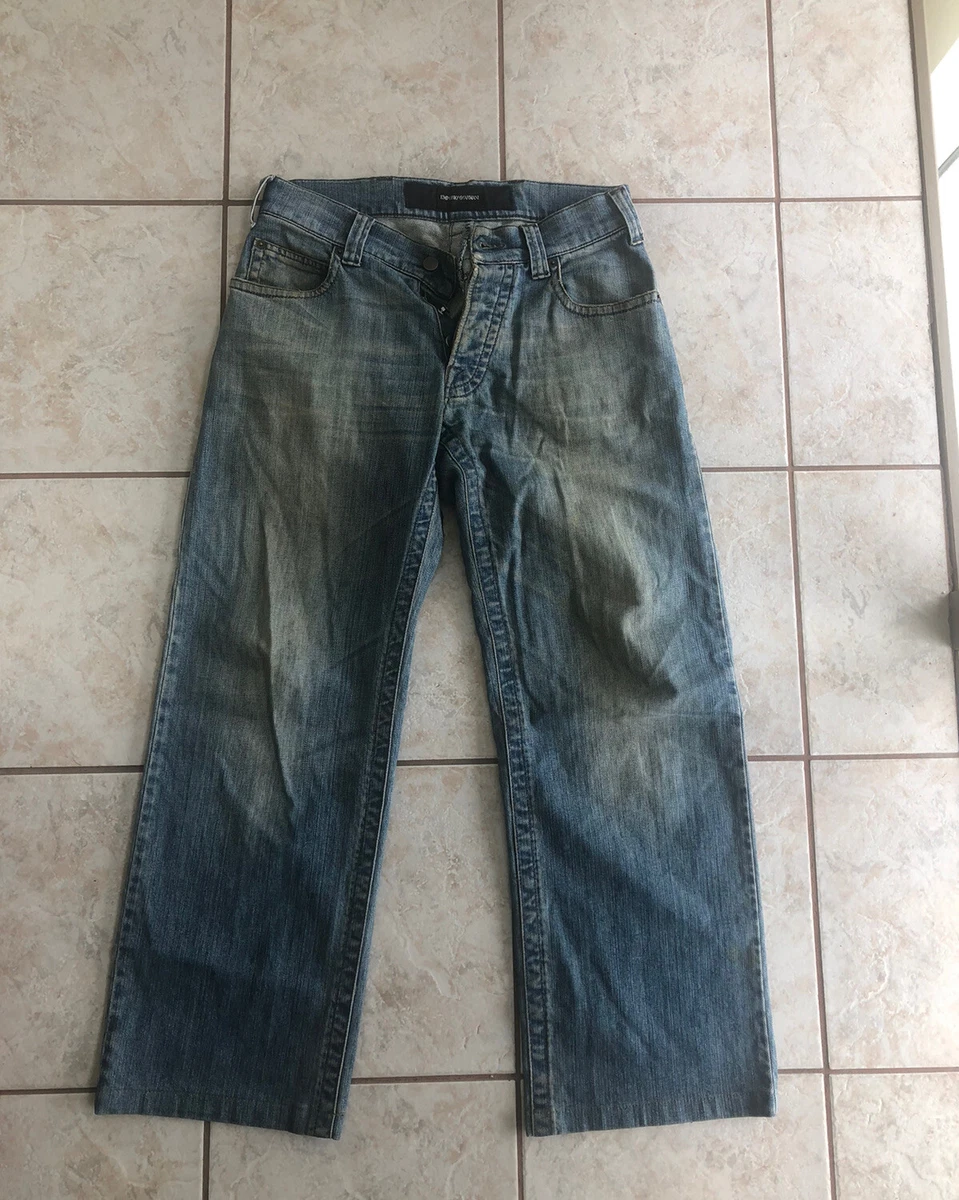 Vintage Emporio Armani Baggy Fit Jeans Size 30 x 31 Blue Y2K AX