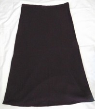 Eileen Fisher dark brown wool knit skirt, size  L