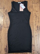 New! Heart & Hips Sleeveless Body-con Women's Pullover Black Lined Dress Medium 