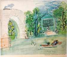 Romantic Boat Ride Raoul Dufy De Beers Jewelry Vintage 1952 Magazine Print Ad
