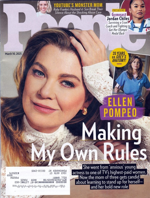 PEOPLE Magazine March 10, 2025 - Ellen Pompeo Grey's Anatomy