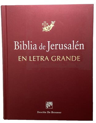 Biblia De Jerusalem Letra Grande Roja Bible Big Print In Spanish Catholic