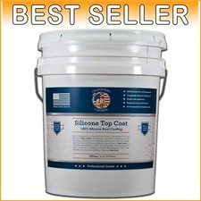 100 Silicone Roof Restoration Coating - 4.75 Gallon, UV Resistant  Waterproof