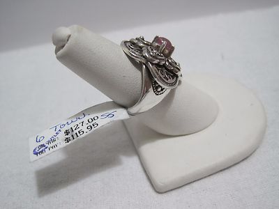 Bague En Argent Sterling Tourmaline Rose - Taille 10, 0,60 Ct, édition Limitée Artisan Crafted