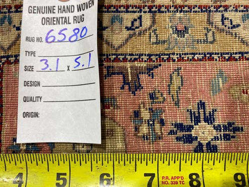 3x5' Wool and Silk Fine Weave Handmade Tabriiz Rug # F-6580 - Picture 11 of 11