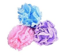 3-pk Shower Sponge Bath Mesh Pouf Loofah Body Washing FAST SHIP A96