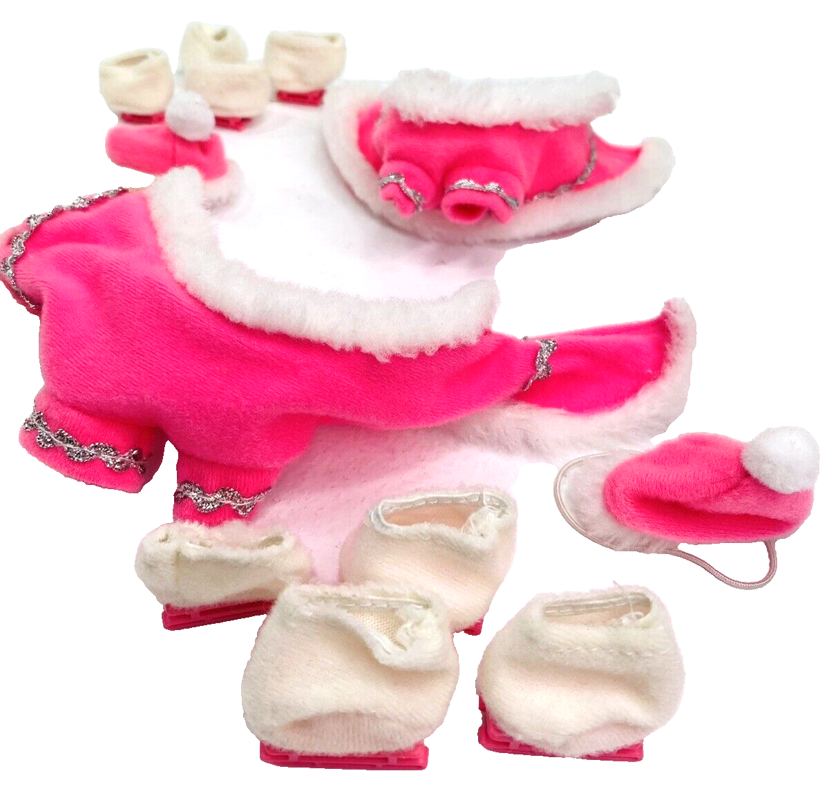 Vintage My Little Pony G1 Angeli della Neve Mamma Bambino Pattini da Ghiaccio Rosa Abiti Cappelli MLP