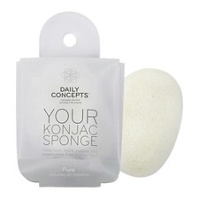 3 x Daily Concepts Daily Konjac Sponge "Pure" 100 Natural  Vegan NEW