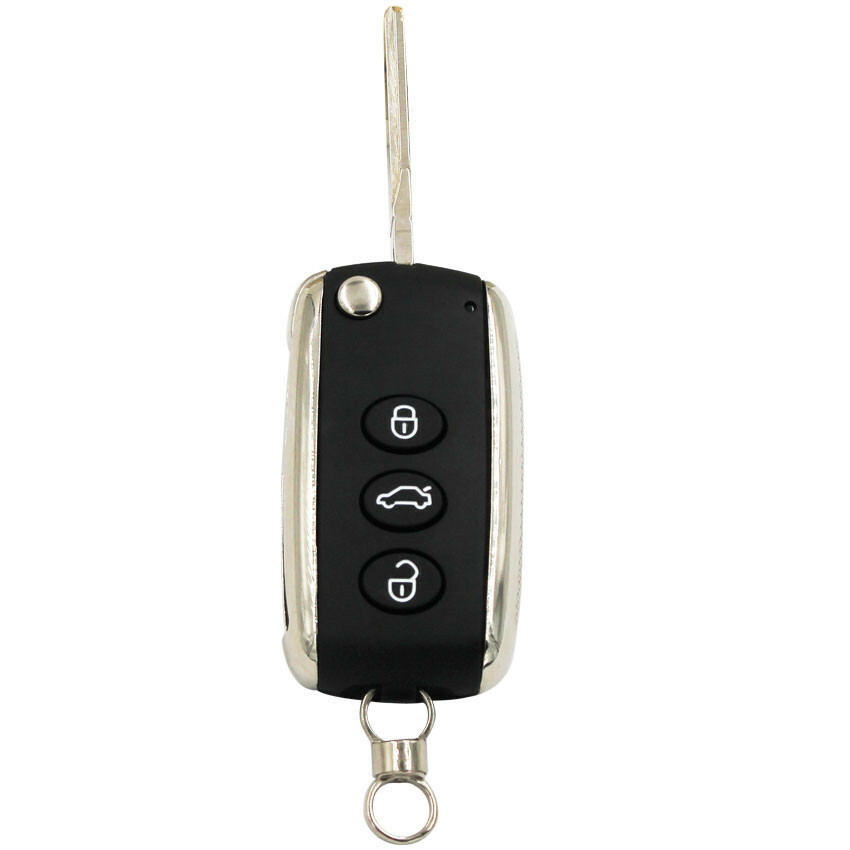 Flip Remote Key Shell Case Fob 3 Button For Bentley Continental GT