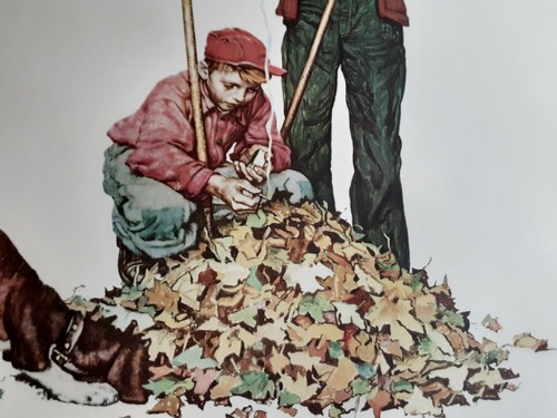 Original Norman Rockwell Hand-Signed Lithograph Grandpa And Me - Picture 6 of 12