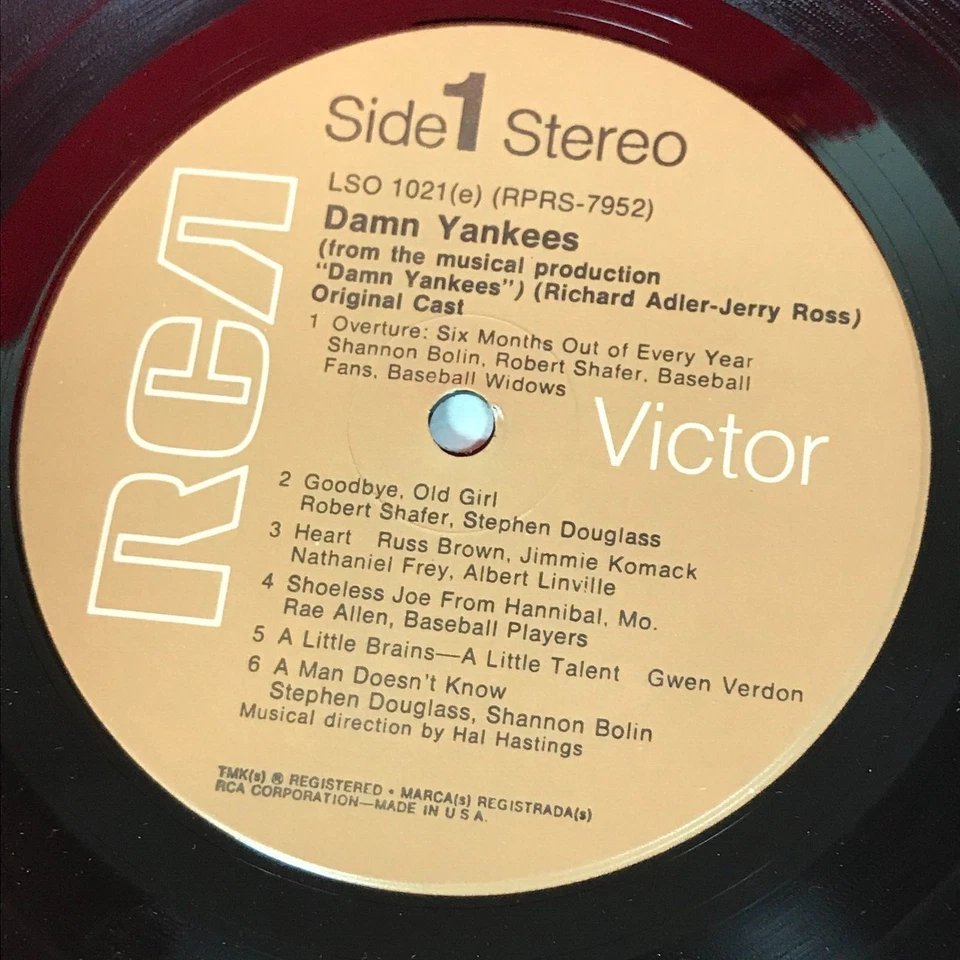 GWEN VERDON Damn Yankees An Original Cast Recording  1971 USA Vinyl LP - Image 3 of 4