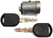 NEW FORD OEM IGNITION SWITCH LOCK CYLINDER WITH 2 TRANSPONDER CHIPPED KEYS
