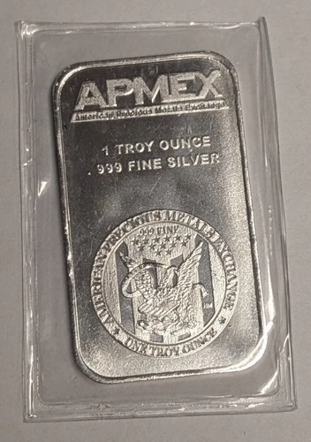 1 oz .999 Fine Silver APMEX Bullion Bar
