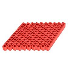 Toolcool 10 Pcs 12 Holes Hex Bit Holder Organizer Screwdriver 12 Holes, Red