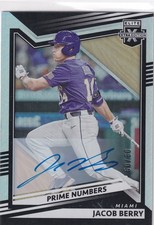 2022 Panini Elite Extra Edition #6 Jacob Berry Prime Numbers Signatures B #/60