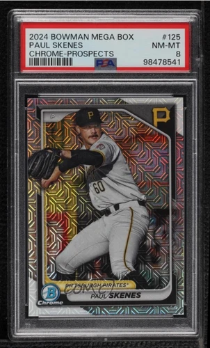 2024 Bowman Chrome Prospects Mega Box Mojo Refractor Paul Skenes PSA 8 Rookie RC