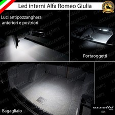 LED INTERNI ABITACOLO ALFA ROMEO GIULIA ANTI POZZANGHERA PORTAOGGETTI BAGAGLIAIO
