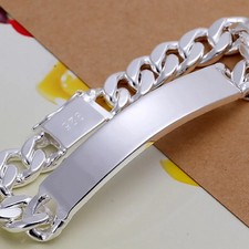 925 sterling silver Bracelet design noble Solid 10MM For Men Women chain Jewelry