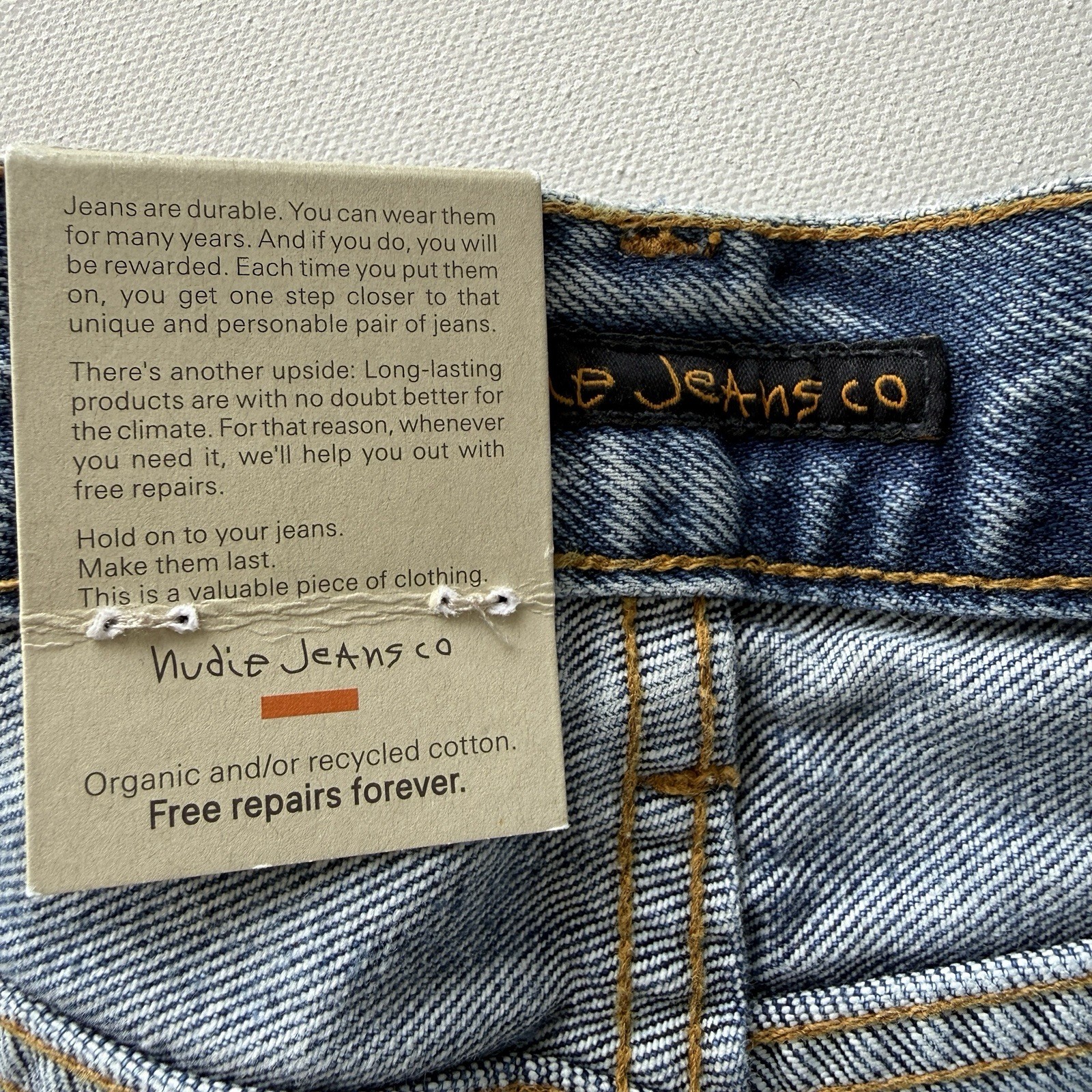 NUDIE JEANS CO Women's Designer Shady Sadie Denim Jeans Indio Blues 26 W / 32 L image 8