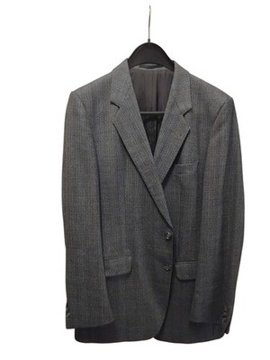 HERREN SAKKO 2 Knopf Gr. 52  Scotch Worsted NEIL OF LANGHOLM PURE WOOL Glencheck