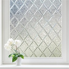 Window Privacy Film Decorative Frosted Glass Window Film Sun Blocking Stained