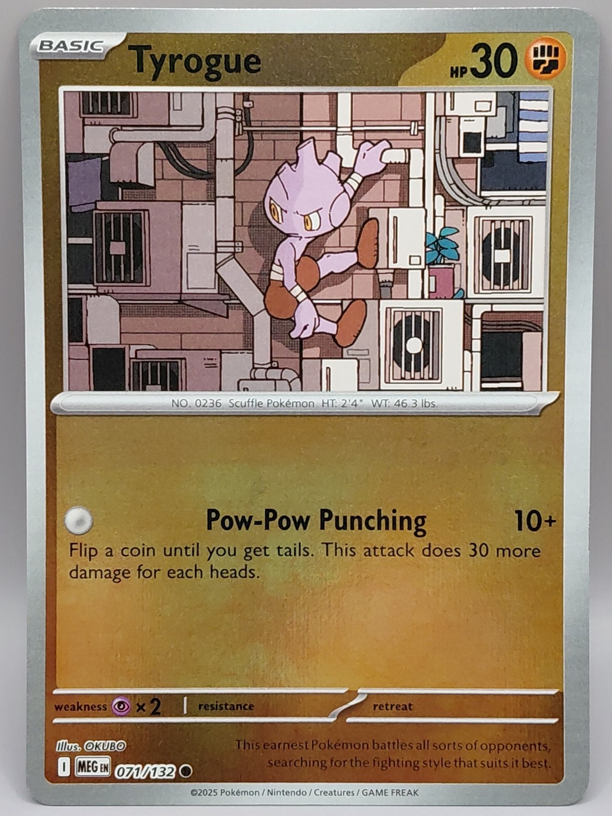 Tyrogue 071/132 Me01: Mega Evolution Reverse Holo