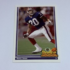 1991 Upper Deck - Rookie Force Henry Jones #615 (RC) Football Card Tc4. rookie card picture
