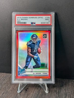 Panini Donruss Optic Rated Rookie A.J. Brown #164 Red Prizm /99 PSA 9