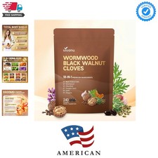 18-in-1 Black Walnut Wormwood Cleanse for Humans, 80 Day Supply, Serving, Rap...