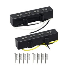FLEOR Alnico 5 Jazz Bass Pickup Neck & Bridge Pickup Set 4 String Fender Jazz Ba