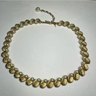 Vintage Trifari Faux Pearl Necklace Set: Gold Leaf Bridal Jewelry