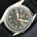 JAPAN VINTAGE SEIKO 5 AUTOMATIC 7009A MENS BLACK COLOR DIAL WATCH a700548-1