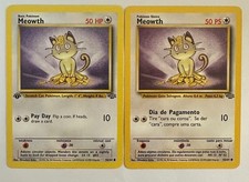 1999 meowth pokemon card value Dutch Jungle #56/64 CGS 7 Trading (Signed by Jason  Rotterdam Comics Card number 56 Meowth 1999 Jungle #56/64 Unlimited