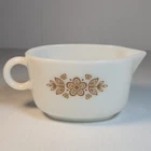 Vintage PYREX 77-B Corning Ware Sauce Gravy Boat Butterfly Gold Milk Glass