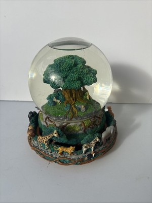 Disney Animal Kingdom Tree Of Life Musical Snow Globe Works Small Scuff Mark
