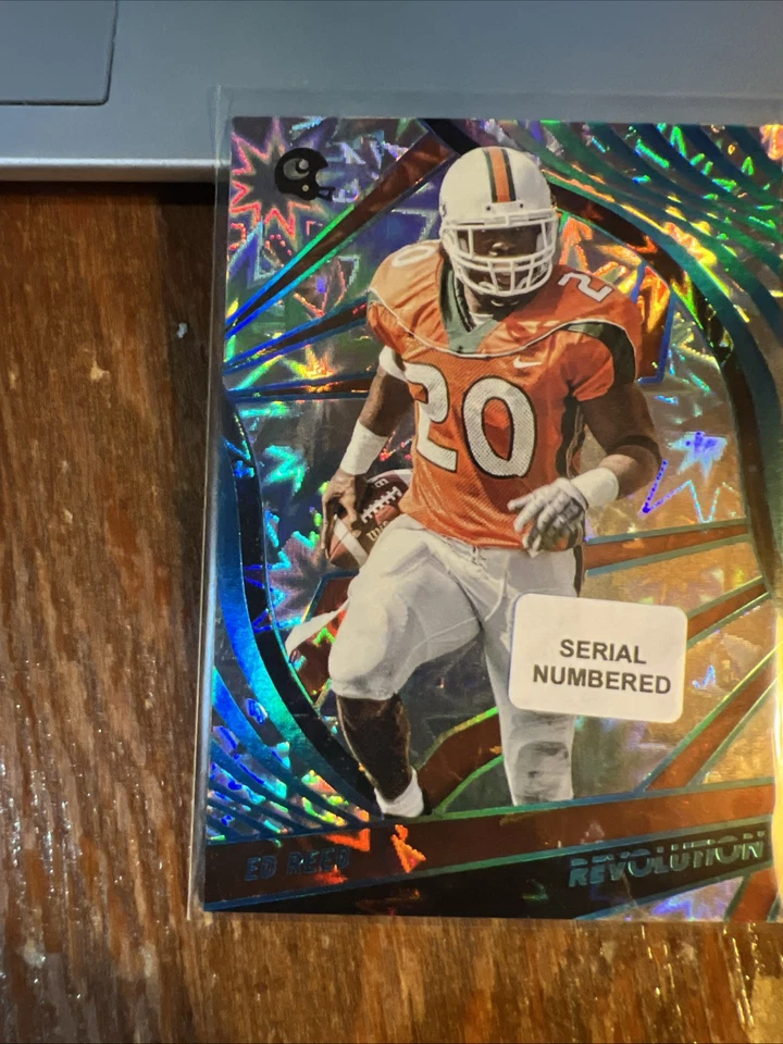 Ed Reed 2023 Chronicles Draft Revolution Impact Parallel #11 Ravens Miami /149 - Image 3 of 4