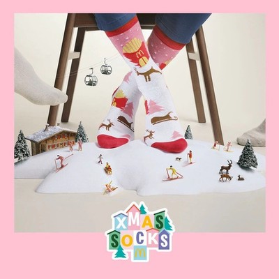 McDonald s Socken Pommes & Rennes - Xmas 2022 - Original Sammler Selten