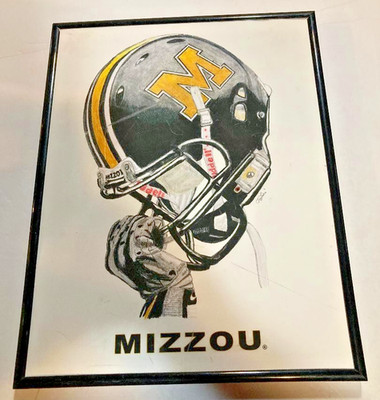 Mizzou helmet painting (See Condition) UMC COMO MO Missouri football Tigers